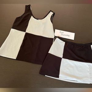 Light Mint Green & Black Tennis TOP